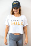 White Marble Sweat is Gold Crop